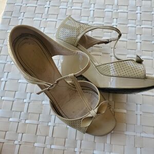 Tod's Patent Leather Heel Wedges  37